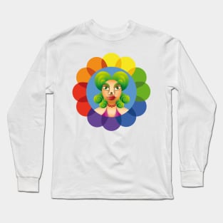 Female Face Long Sleeve T-Shirt